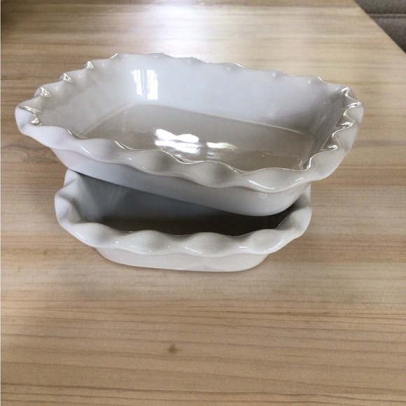 Vintage 2 Oven Proof Safe Baking Dishes Japan Small Mini Pie Au Grautin - Picture 1 of 11